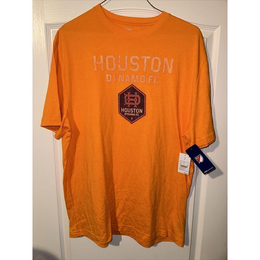 Houston Dynamo FC Orange Squad MLS Graphic T-Shirt Men's Small. Authentic. D